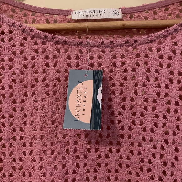 Uncharted Pink Open Knit Pullover Sweater Sizes M, XL New With Tags - Picture 2 of 4